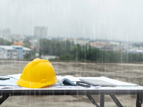 rain construction site